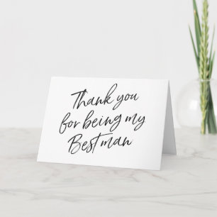 Carte De Remerciements "Merci d'être mon meilleur homme"