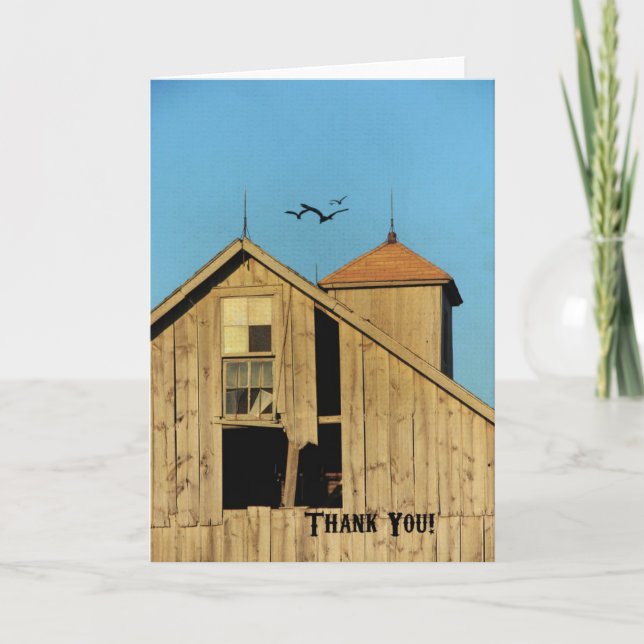 Carte De Remerciements Merci, Grange (Devant)