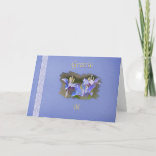 Carte De Remerciements Merci, Grazie, italien