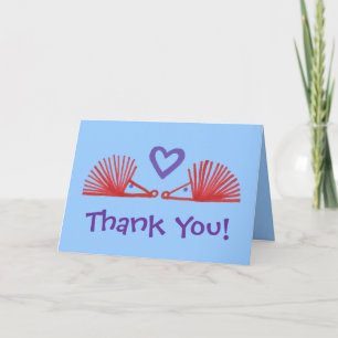 Carte De Remerciements Merci! - Hérisson avec coeur