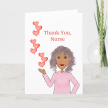 "Merci, infirmière" avec infirmière et coeur