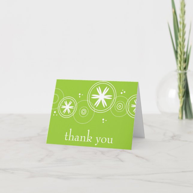 Carte De Remerciements merci, lime (Devant)