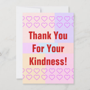 Carte De Remerciements "Merci personnalisé pour votre gentillesse !"