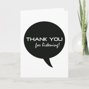 CARTE DE REMERCIEMENTS **MERCI** POUR **ÉCOUTER" EN TEMPS DE BESOIN!