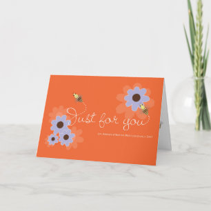 Carte De Remerciements Mercis mignons Admin d'abeilles et de fleurs de