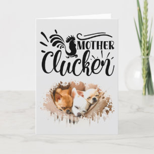 Carte De Remerciements Mère Clucker...Carte de fête des mères personnalis