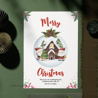 Carte De Remerciements Merry Vibes Christmas Party