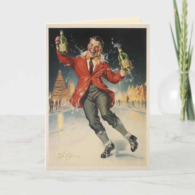 Carte De Remerciements Merry Winemas Man ! ! (Devant)