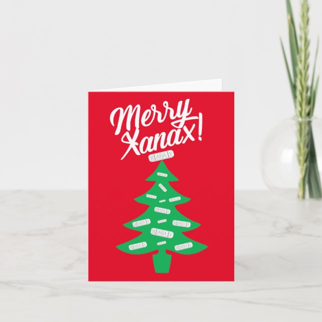 CARTE DE REMERCIEMENTS MERRY XANAX ! (Devant)