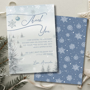 Carte De Remerciements Merveilleux Hiver Il Fait Froid Dehors Baby Shower