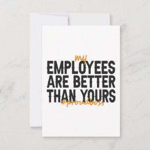 Carte De Remerciements Mes Employés Mieux Que Vos Fiers Cadeau De La Patr