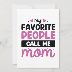 Carte De Remerciements Mes Gens Favoris M'Appelent Maman