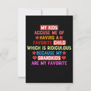 Carte De Remerciements Mes Petits-Enfants Sont Mes Favoris - Grand-Mère