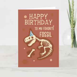 Carte De Remerciements Mes voeux d'anniversaire favoris pour les fossiles