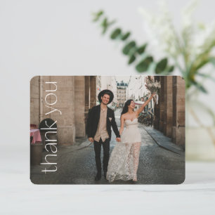 Carte De Remerciements Message de mariage avec superposition de photo de 