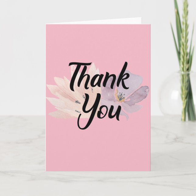 Carte de remerciements - Message personnalisé (Devant)