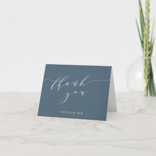 Carte De Remerciements Message personnalisé minimaliste Mariage de script