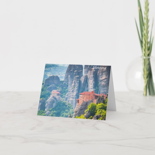 Carte De Remerciements Meteora Grèce (Devant)
