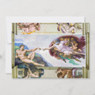 Carte De Remerciements Michelangelo - Création d'Adam, Chapelle Sixtine