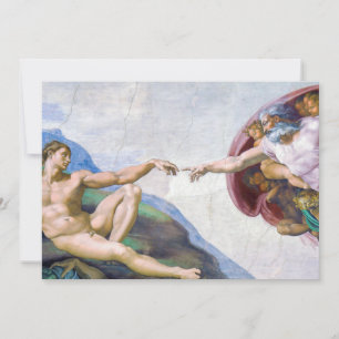 Carte De Remerciements Michelangelo - Création d'Adam Isolé