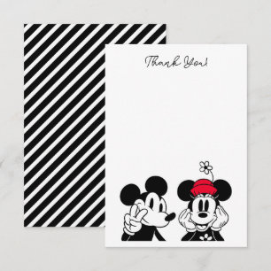 Carte De Remerciements Mickey & Minnie   Anniversaire commun d'enfants