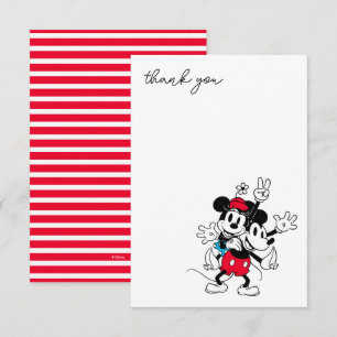 Carte De Remerciements Mickey & Minnie   Anniversaire de jumeaux