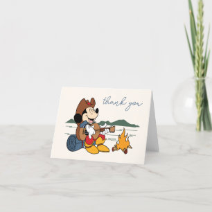 Carte De Remerciements Mickey Mouse   Cowboy Rodeo Anniversaire