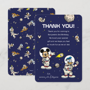Carte De Remerciements Mickey & ses amis Anniversaire cosmique hors de ce