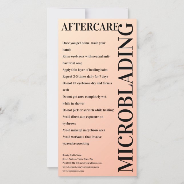Carte De Remerciements Microbling Aftercare Glam crémeux (Devant)