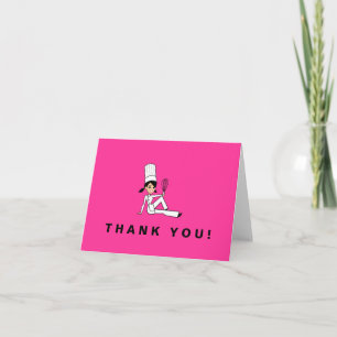 Carte de remerciements mignon de chef