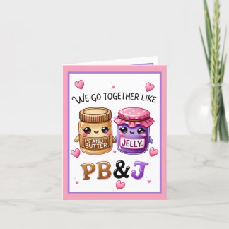 Carte De Remerciements Mignon Kawaii Beurre de Cacahuète et Gelée