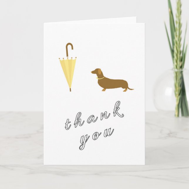 Carte de remerciements mignon marcheur chien (Devant)