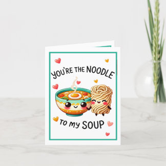 Carte De Remerciements Mignons nouilles et soupe Kawaii