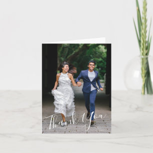 Carte De Remerciements Mini-Chic Mariage Lettré main 2 Photo
