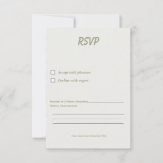 Carte De Remerciements Minimal Graduation RSVP Card Template