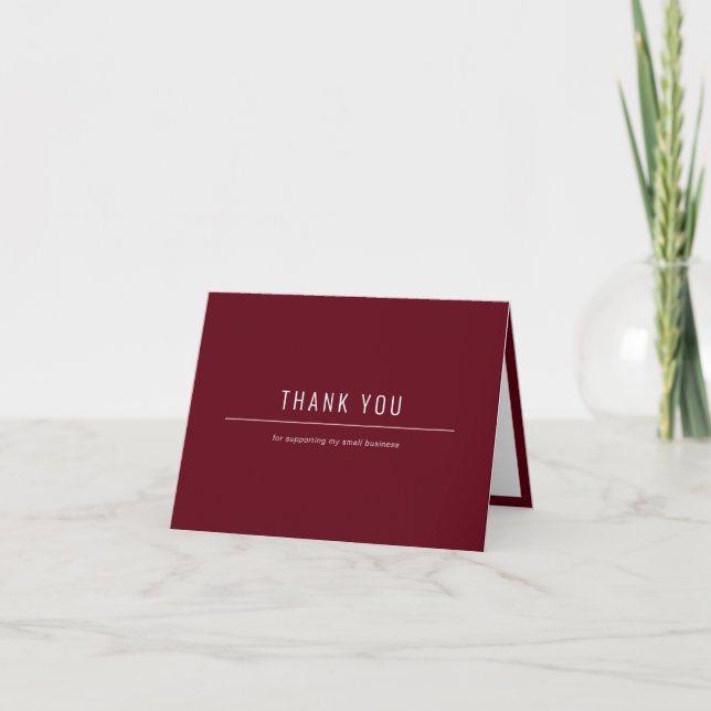 Carte De Remerciements Minimal-Simple-Business-Folded (Devant)
