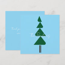 Minimalist Abstract Green Chic Christmas Tree