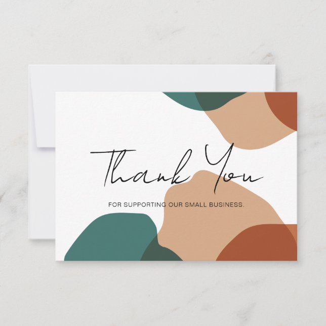 Carte De Remerciements Minimalist Patel Abstract Thank You (Devant)