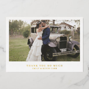 Carte de remerciements minimaliste de Mariage phot