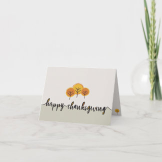 Carte De Remerciements Minimaliste Géométrique Joyeux Thanksgiving Script
