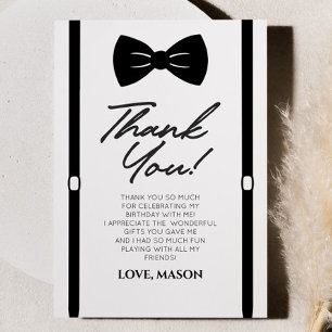 Carte De Remerciements Minimaliste M. ONEderful Bowtie 1ère fête d'annive