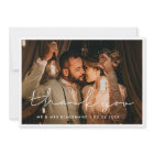 Carte de remerciements minimaliste manuscrit maria