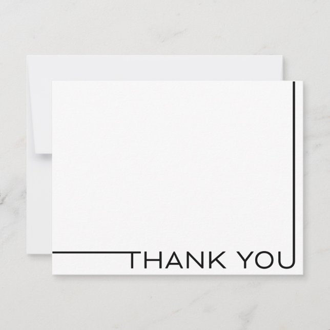 Carte de remerciements minimaliste moderne (Devant)