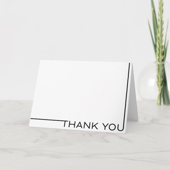 Carte de remerciements minimaliste moderne (plié) (Devant)