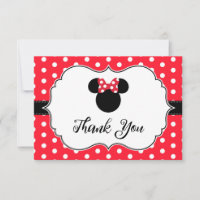 Minnie Mouse | Baby shower à points polka rouge et