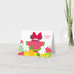 Carte De Remerciements Minnie Mouse   Un dans un Melon 1er anniversaire