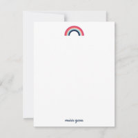 Miss You Modern Rainbow dans Blue Note Card