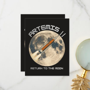 Carte De Remerciements mission Artémis sur la lune