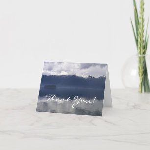 Carte De Remerciements Misty Alaskan Sea dans les tons bleu