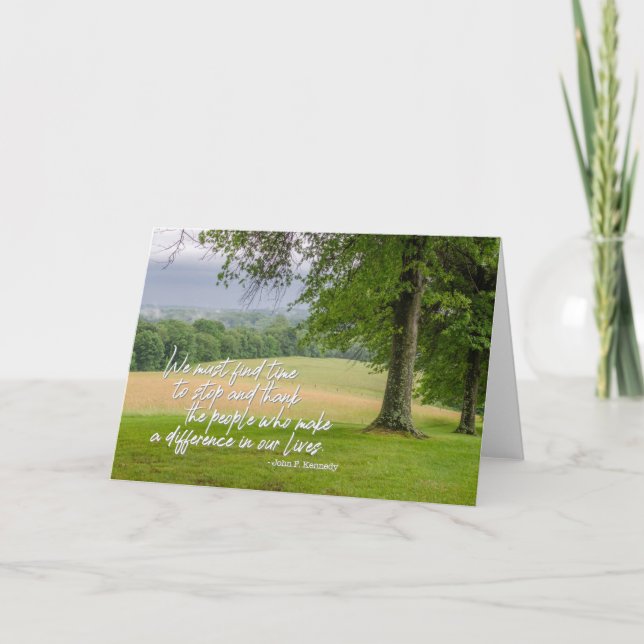 Carte De Remerciements Misty Fields | Thank (Devant)